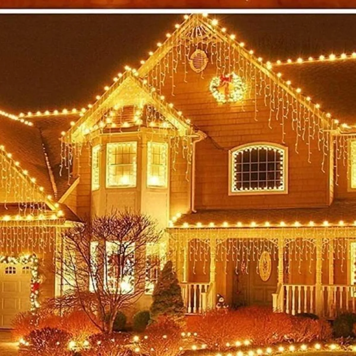 GENERICO - Guirnaldas LED Solares para Exterior Navidad 600 Leds