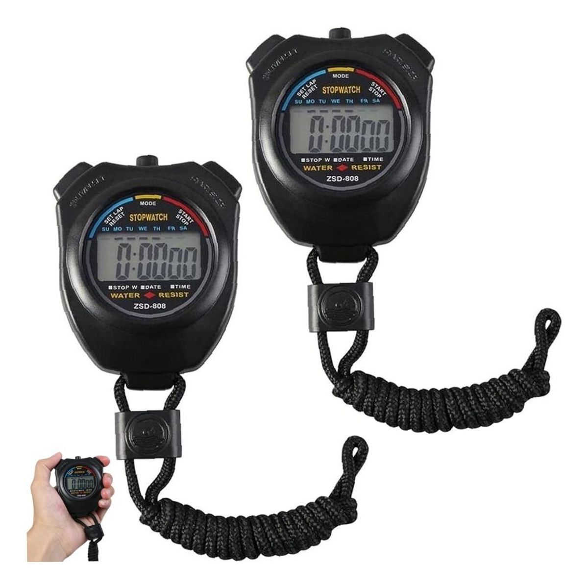 GENERICO - Cronómetro Digital Impermeable x2 para Entrenamiento Deportivo