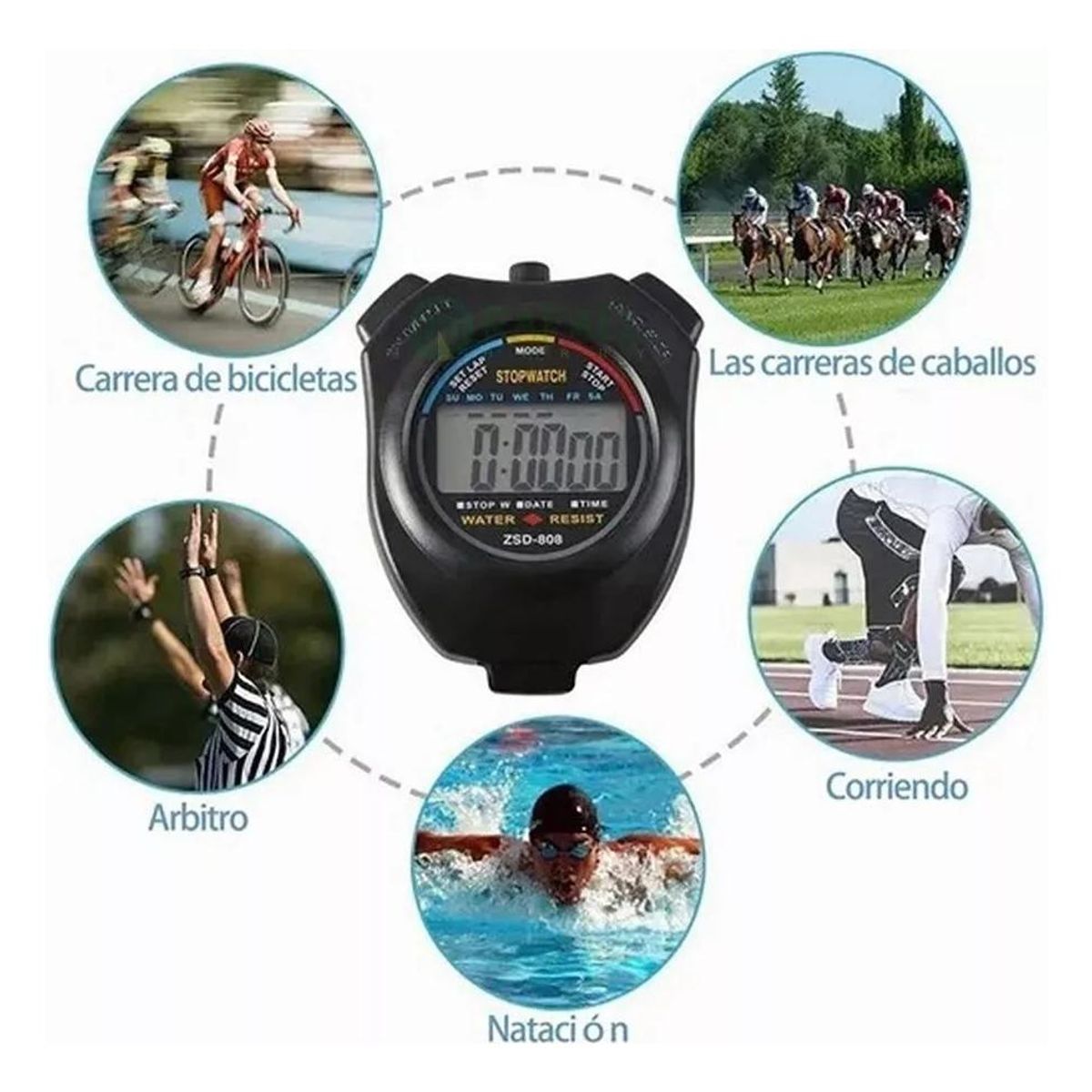 GENERICO - Cronómetro Digital Impermeable x2 para Entrenamiento Deportivo
