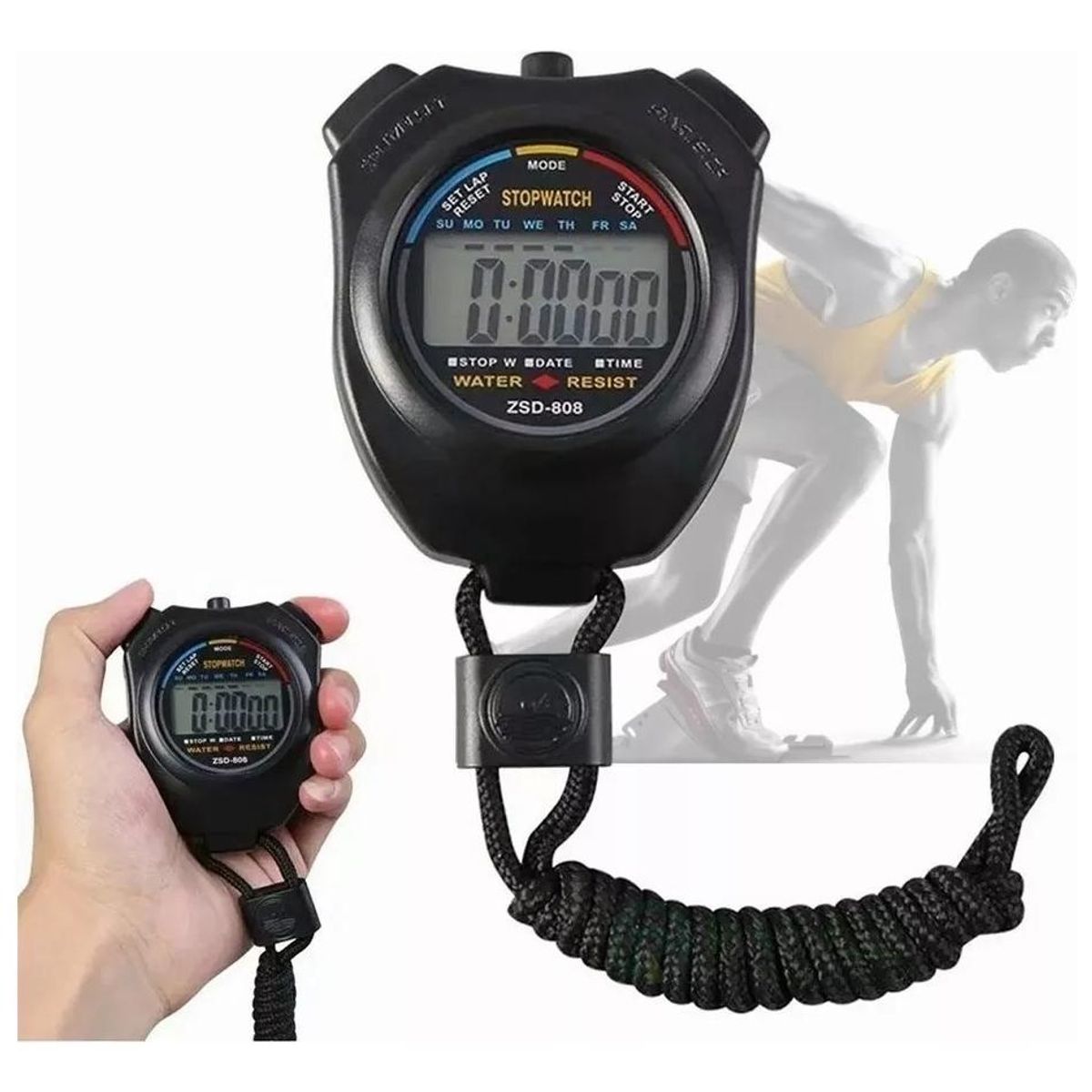 GENERICO - Cronómetro Digital Deportivo Impermeable para Fitness