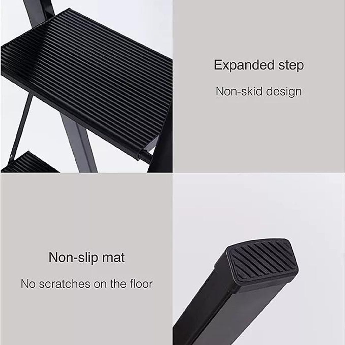 GENERICO - Escalera Banqueta Plegable de 2 Peldaños y Metal Resistente