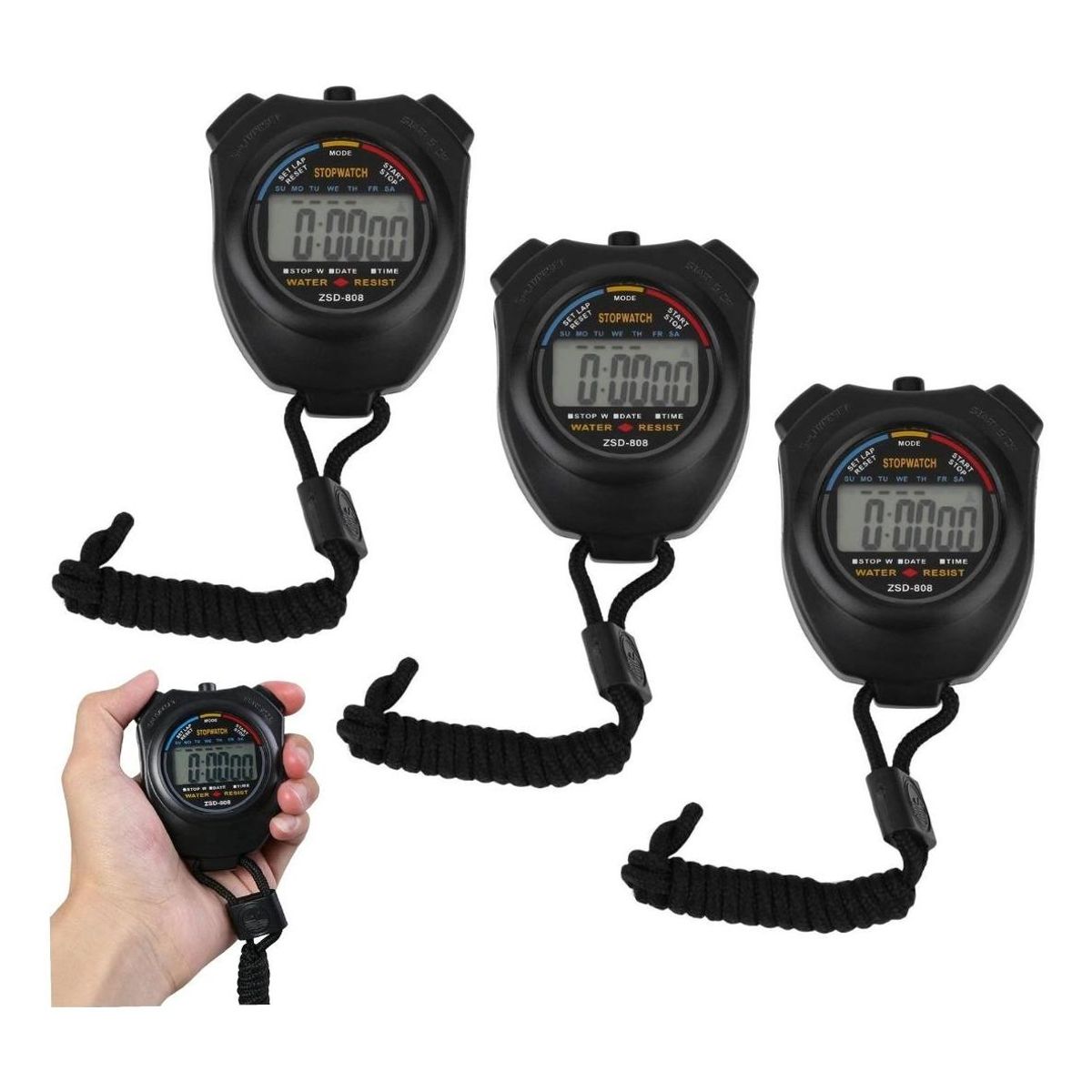 GENERICO - Cronómetro Digital Impermeable para Deportes y Entrenamiento.