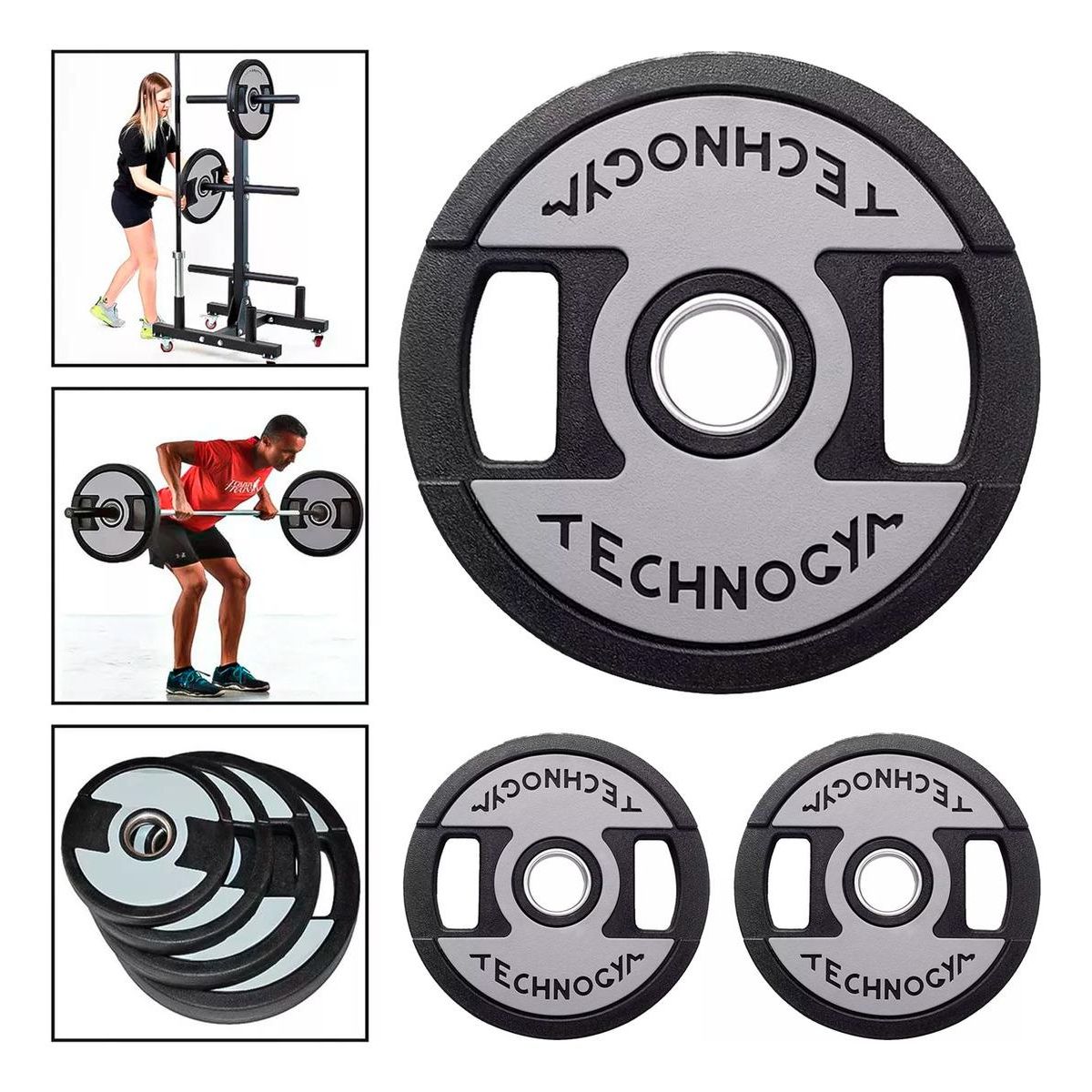 GENERICO - Pack de 2 Discos Olímpicos Engomados de 5kg cada uno