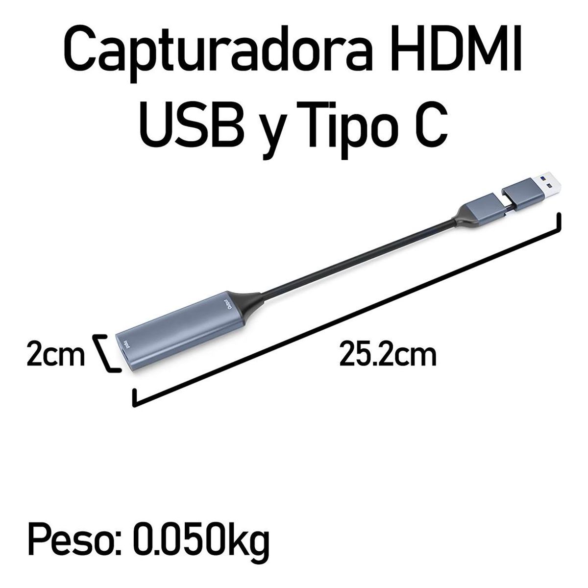 GENERICO - Capturadora de Video 3 en 1 HD 4K y 1080P para Streaming