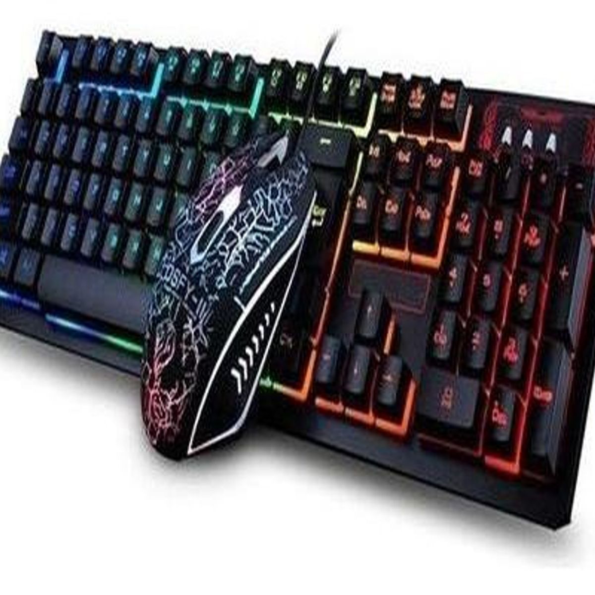 GENERICO - Teclado y Mouse Gamer Ergonómico con Luces RGB