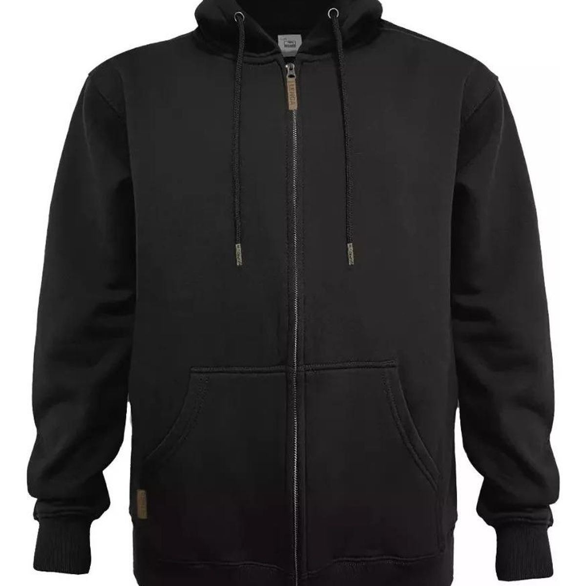 GENERICO - Polerón Negro Con Cierre Para Hombre - Tallas S a 3XL