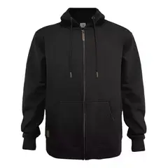 GENERICO - Polerón Negro Con Cierre Para Hombre - Tallas S a 3XL