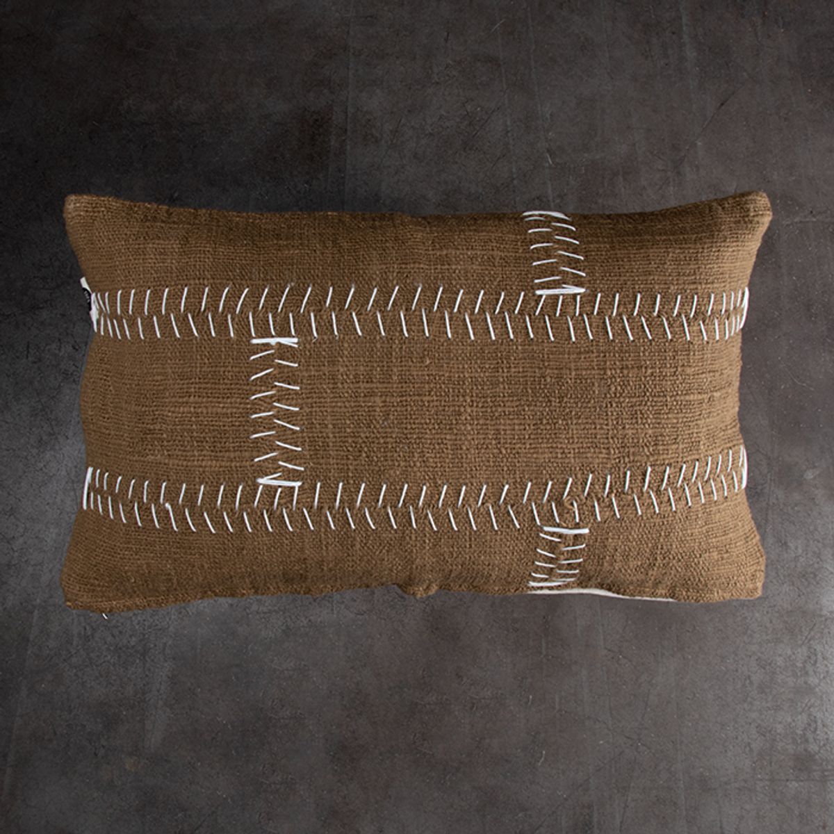 DECOMUEBLES - Cojín la Figura 30 * 50 rayas Oliva - Beige