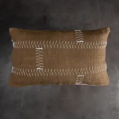 DECOMUEBLES - Cojín la Figura 30 * 50 rayas Oliva - Beige