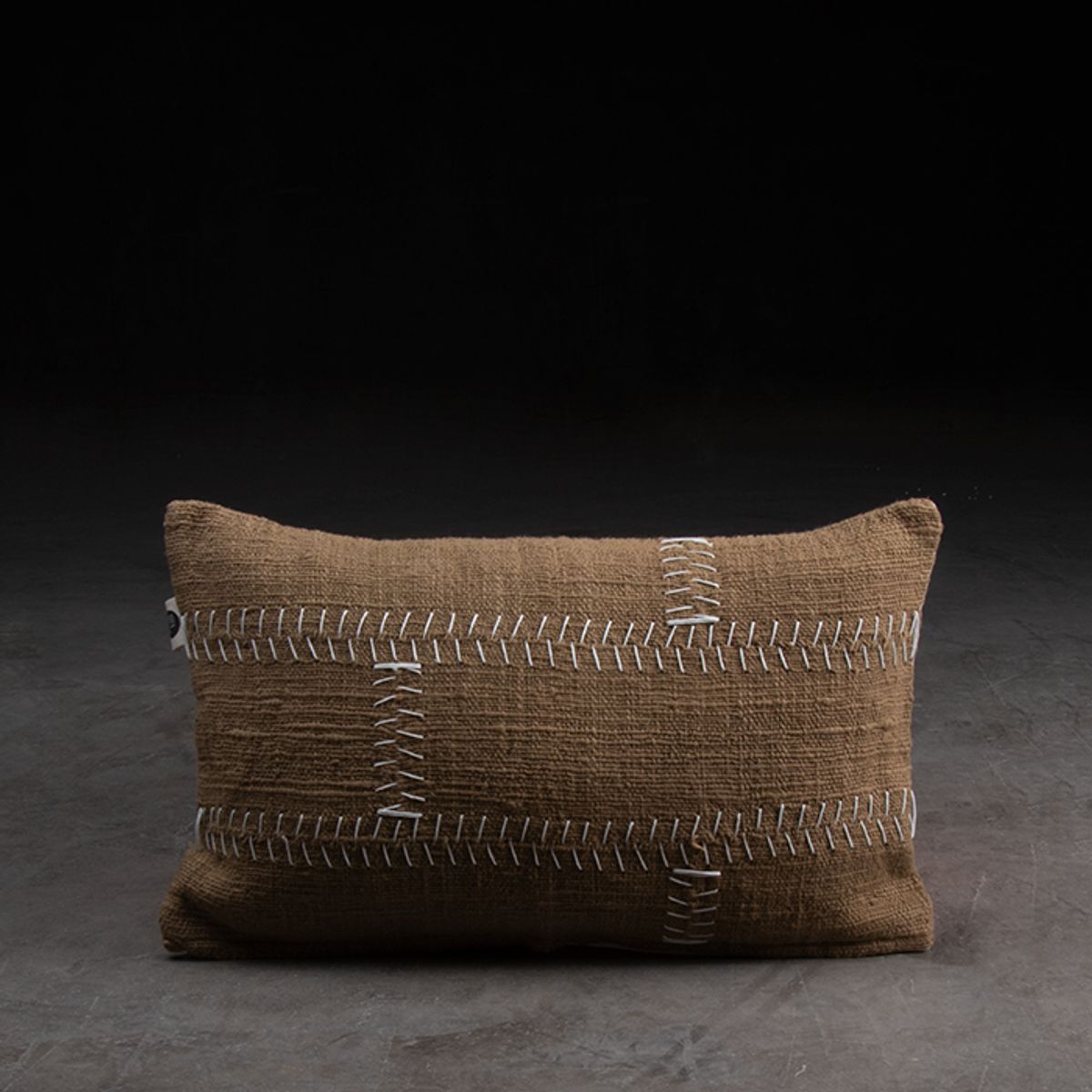 DECOMUEBLES - Cojín la Figura 30 * 50 rayas Oliva - Beige