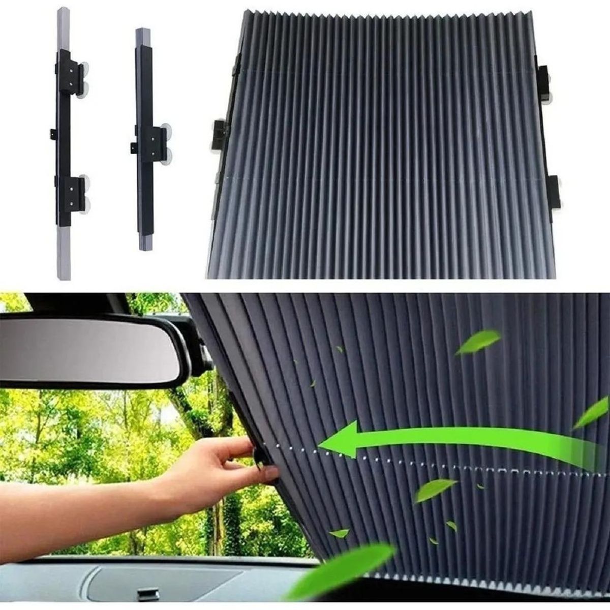 GENERICO - Cortina Retráctil Universal para Auto 130x70 cm