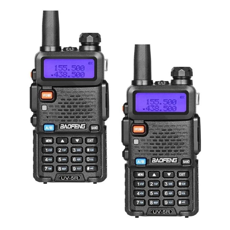 GENERICO - Pack de 2 Walkie Talkies UV-5R con Linterna LED