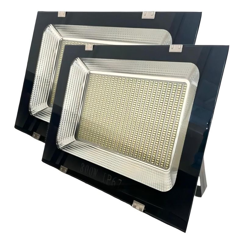 GENERICO - Pack de 2 Focos Reflectores LED IP65 para Exterior 800W