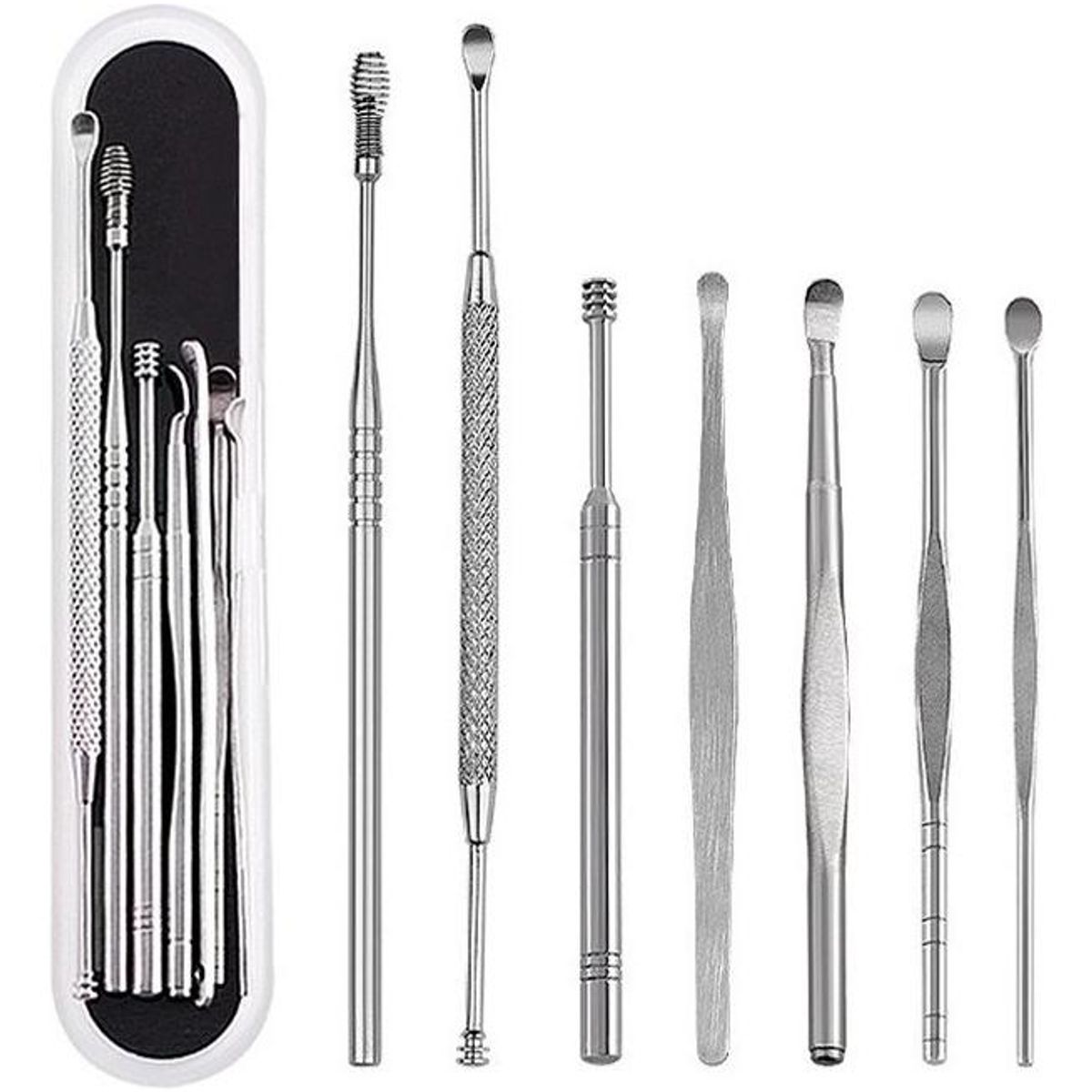 GENERICO - Kit de 7 Piezas para Limpieza de Oídos con Estilo Ergonómico