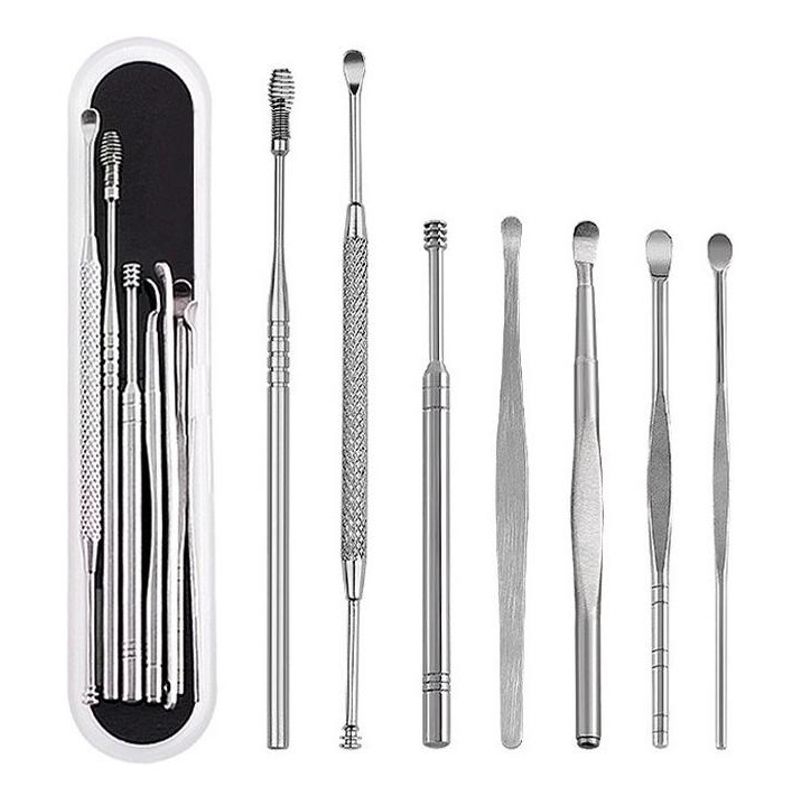 GENERICO - Kit de 7 Piezas para Limpieza de Oídos con Estilo Ergonómico
