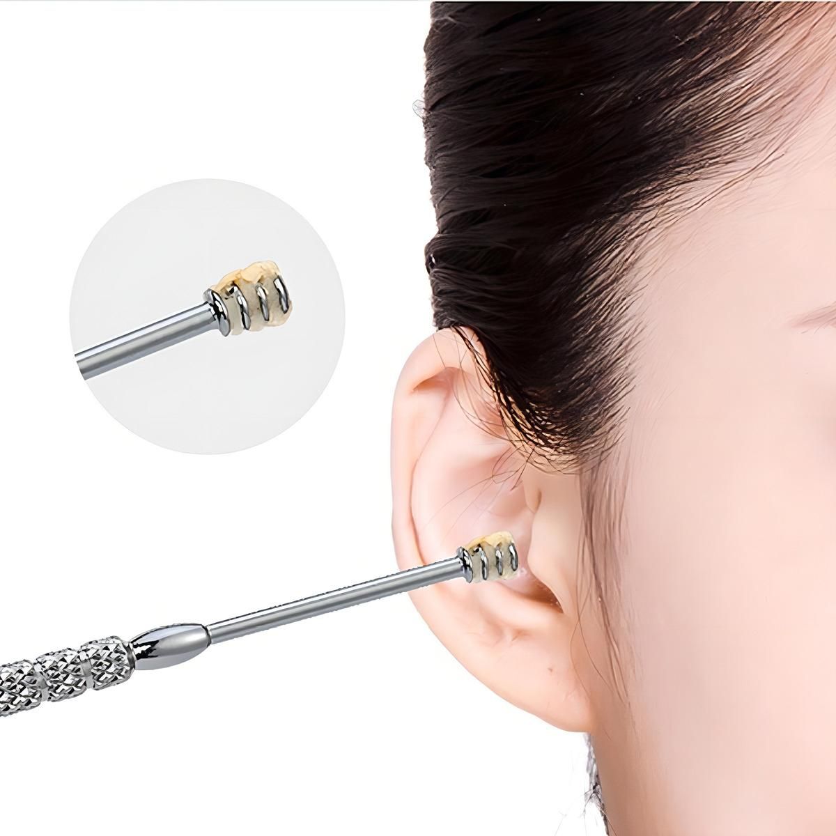 GENERICO - Kit de 7 Piezas para Limpieza de Oídos con Estilo Ergonómico