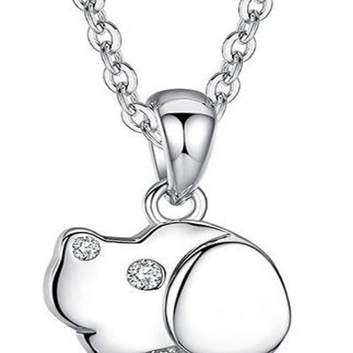 GENERICO - Collar Plata S925 con Colgante de Cachorro para Mujer
