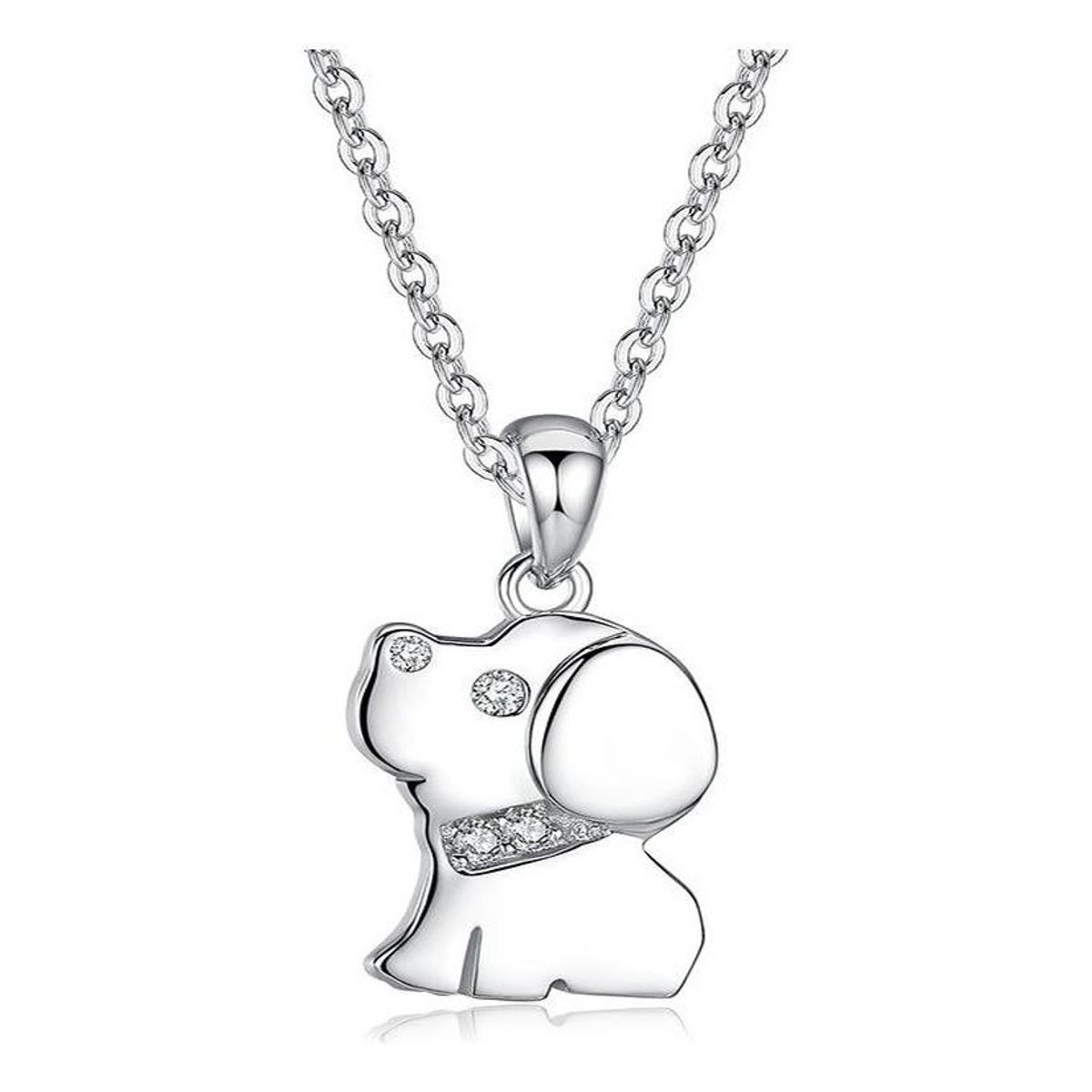 GENERICO - Collar Plata S925 con Colgante de Cachorro para Mujer