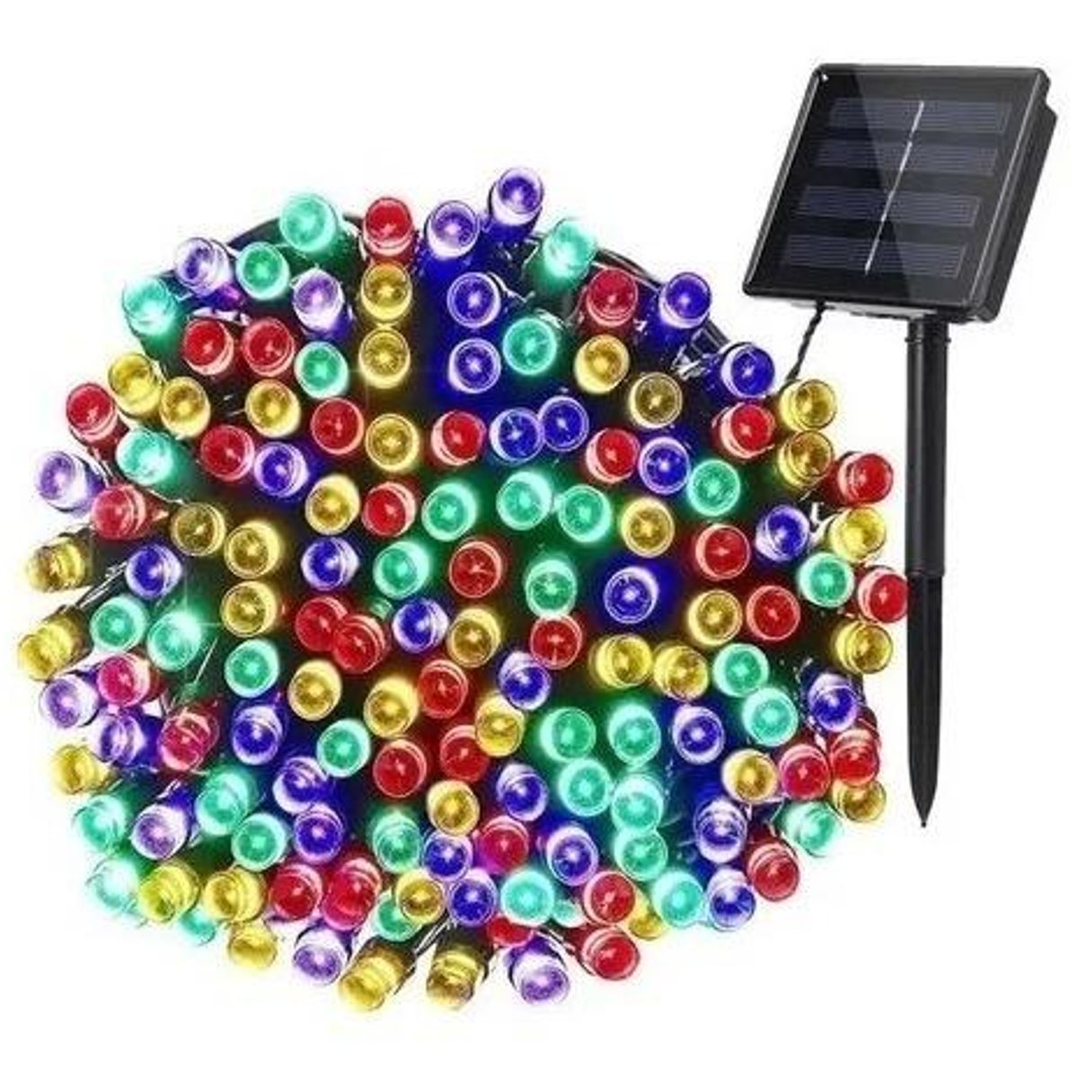 GENERICO - Guirnalda Solar de 100 LEDs Multicolor 10 Metros