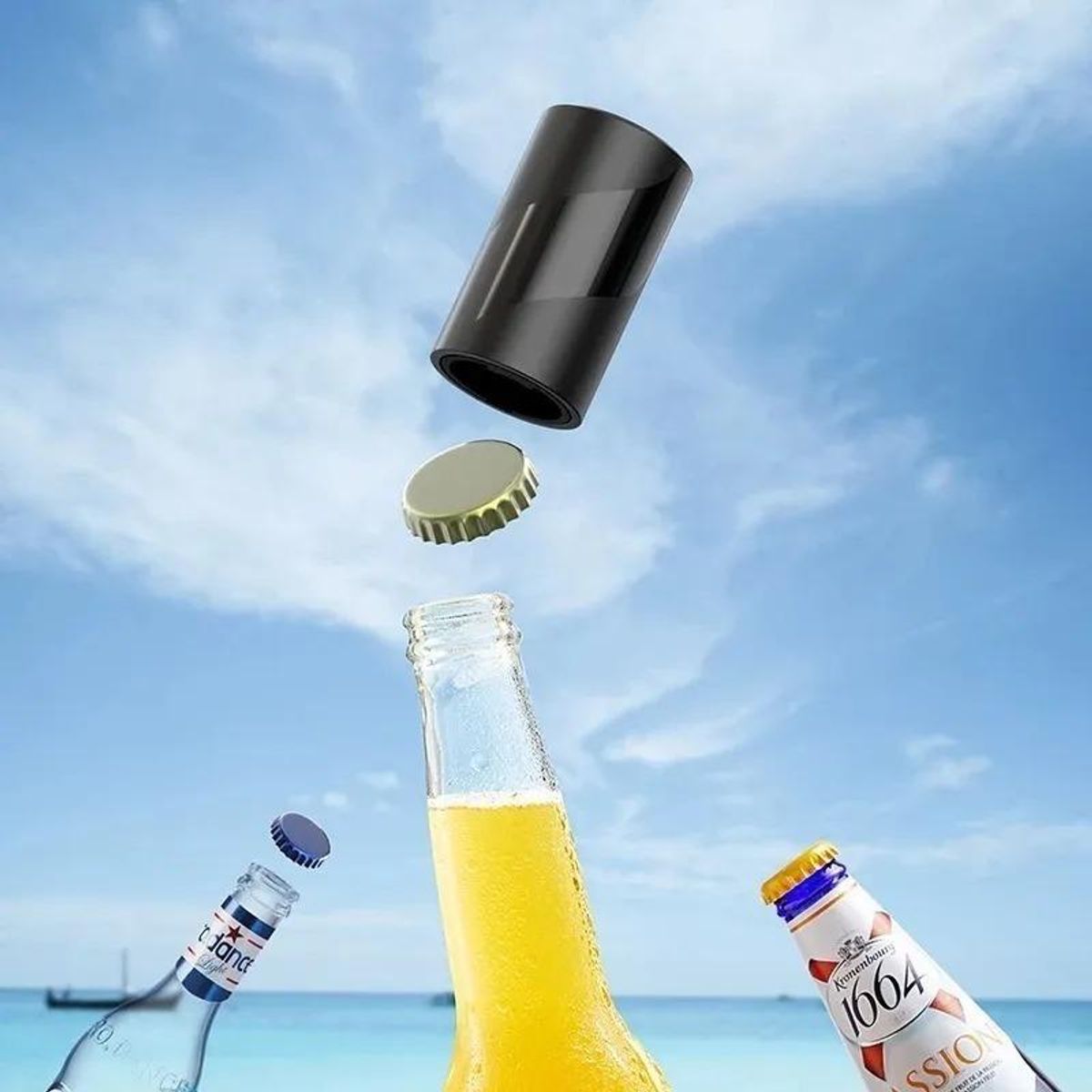 GENERICO - Destapador Automático de Botellas de Acero Inoxidable