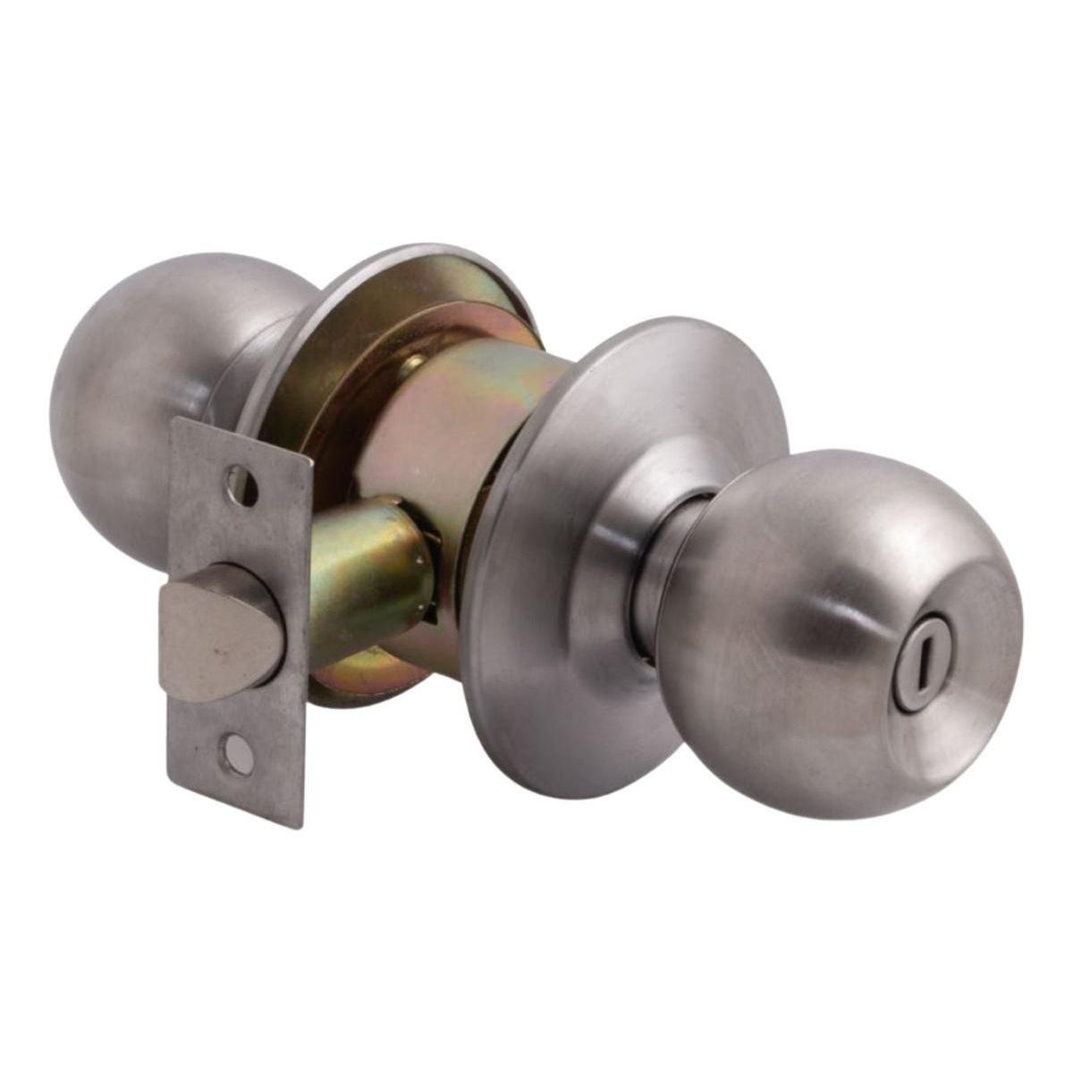 GENERICO - Cerradura Cilíndrica de Acero Inoxidable para Baño y Dormitorio