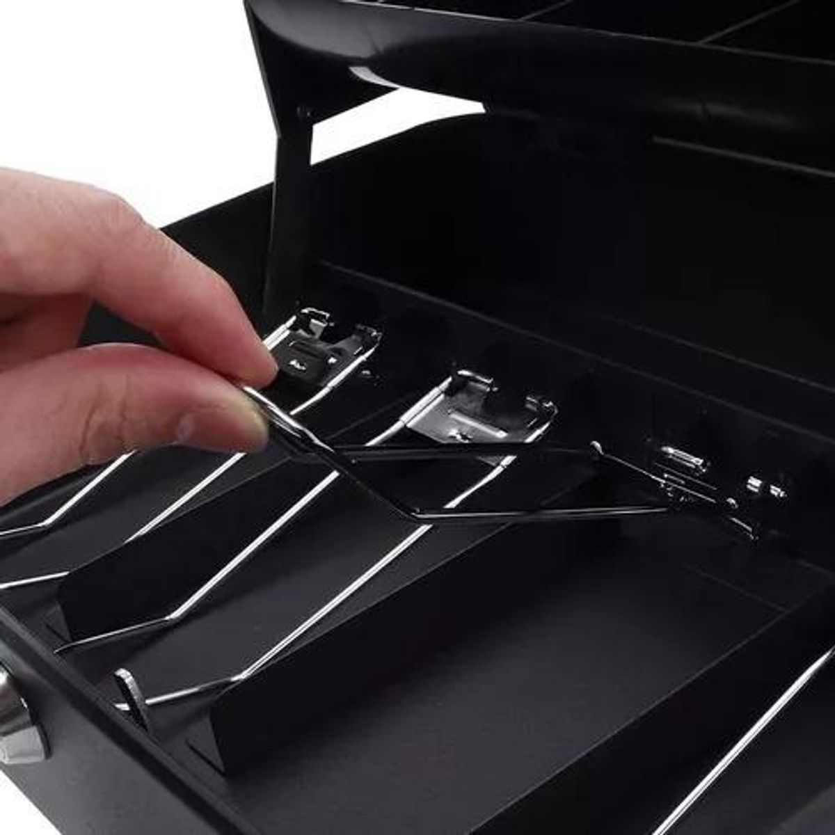 GENERICO - Caja Organizadora de Dinero con Llave y Compartimentos