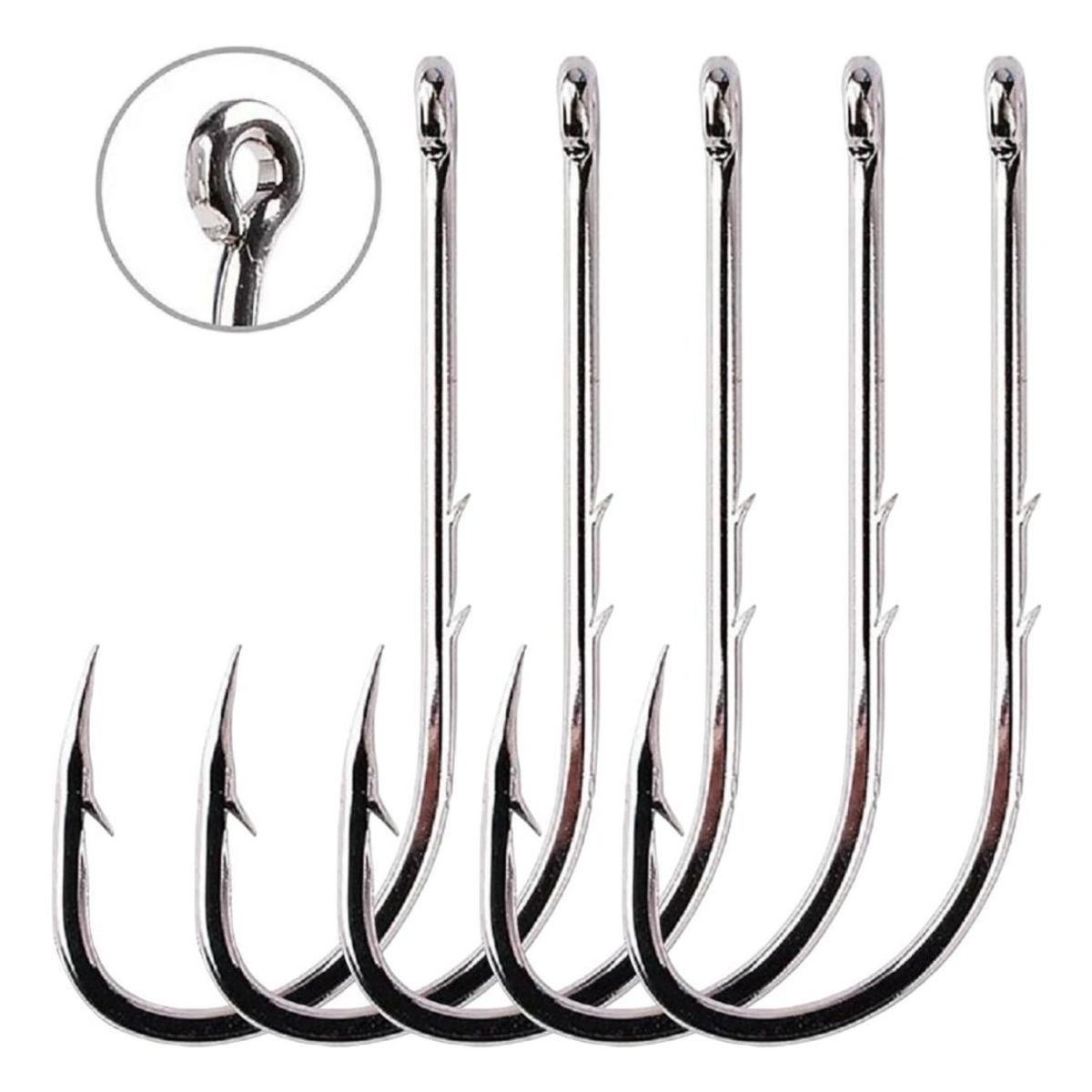 GENERICO - Set de 5 Anzuelos de Pesca 20 para Caña Larga
