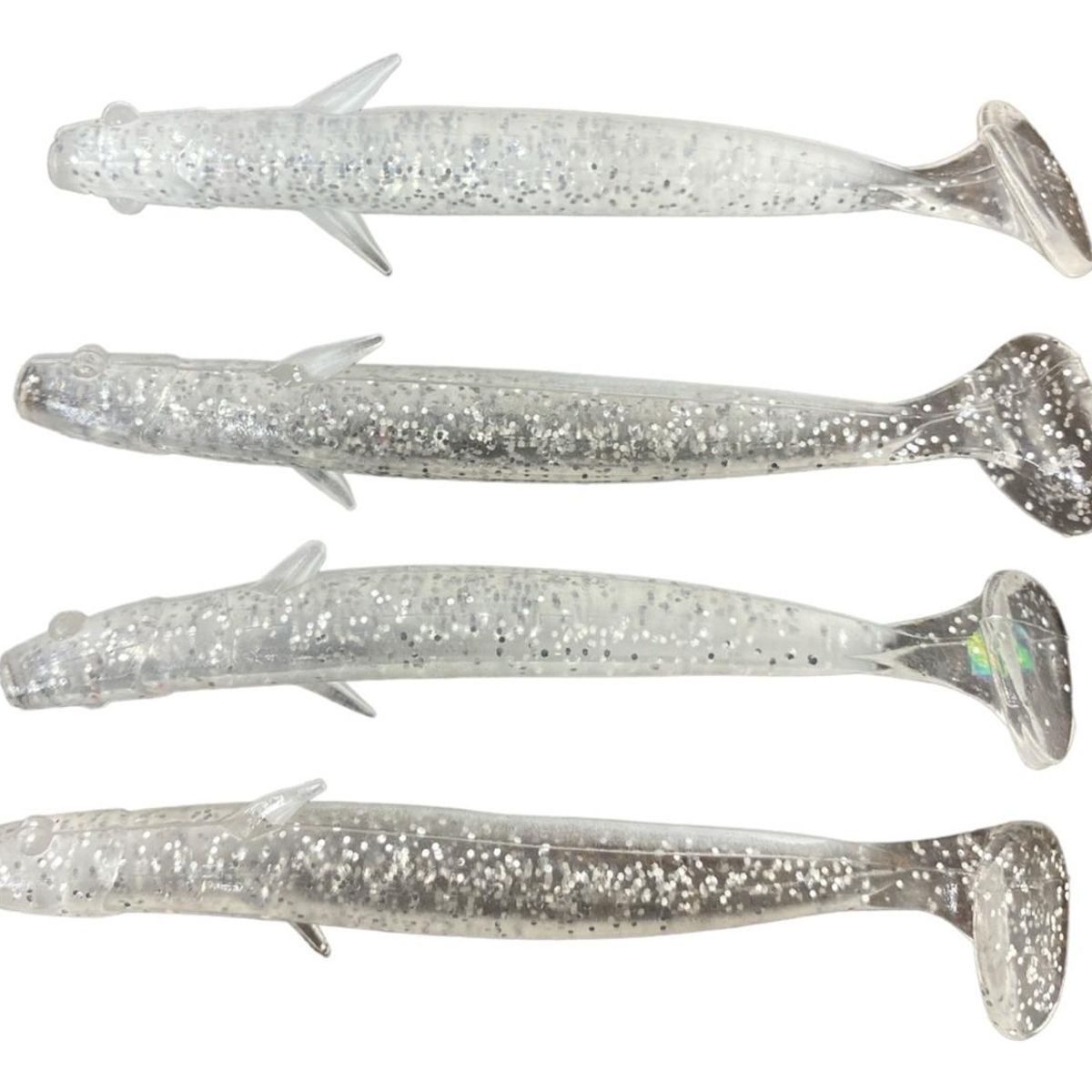 GENERICO - Set de 4 Señuelos de Pesca Blando de Silicona 10 cm