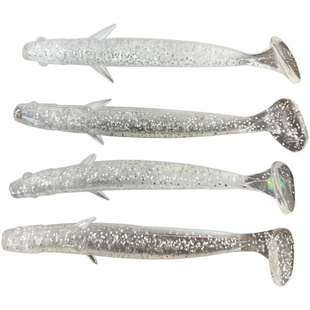 GENERICO - Set de 4 Señuelos de Pesca Blando de Silicona 10 cm