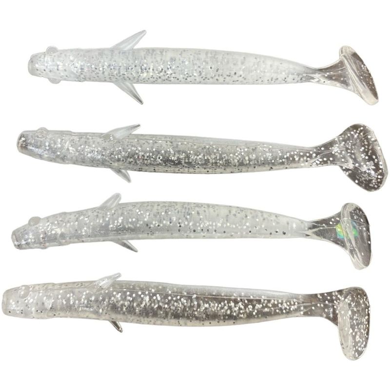 GENERICO - Set de 4 Señuelos de Pesca Blando de Silicona 10 cm