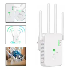 GENERICO - Repetidor WiFi Inalámbrico Doble Banda con Antenas 1200 Mbps