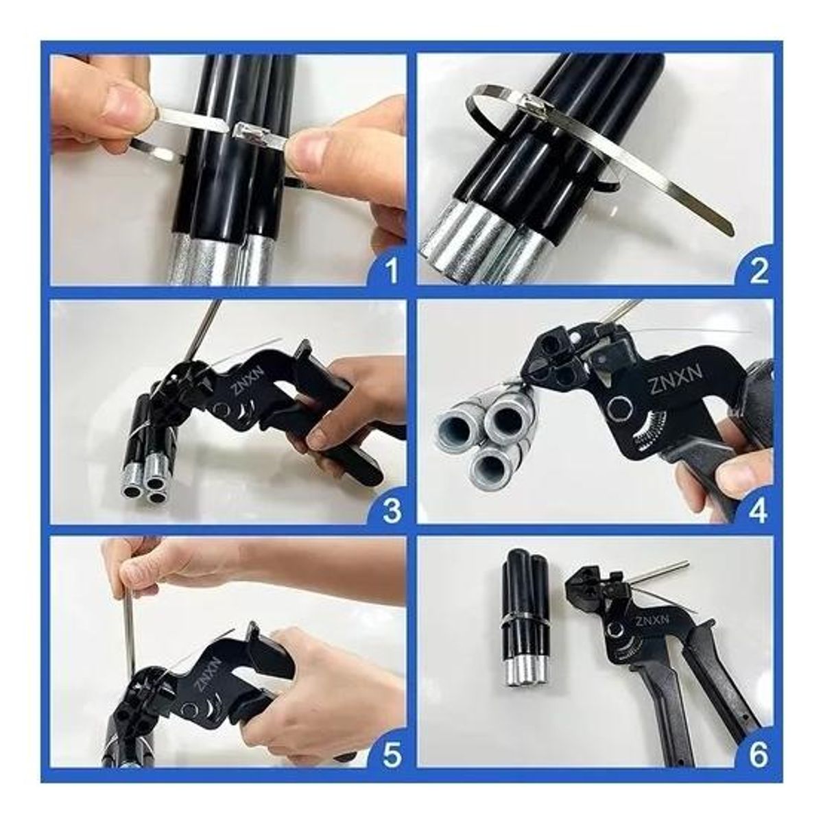 GENERICO - Alicate de Fleje para Abrazaderas Metálicas y Mangueras.