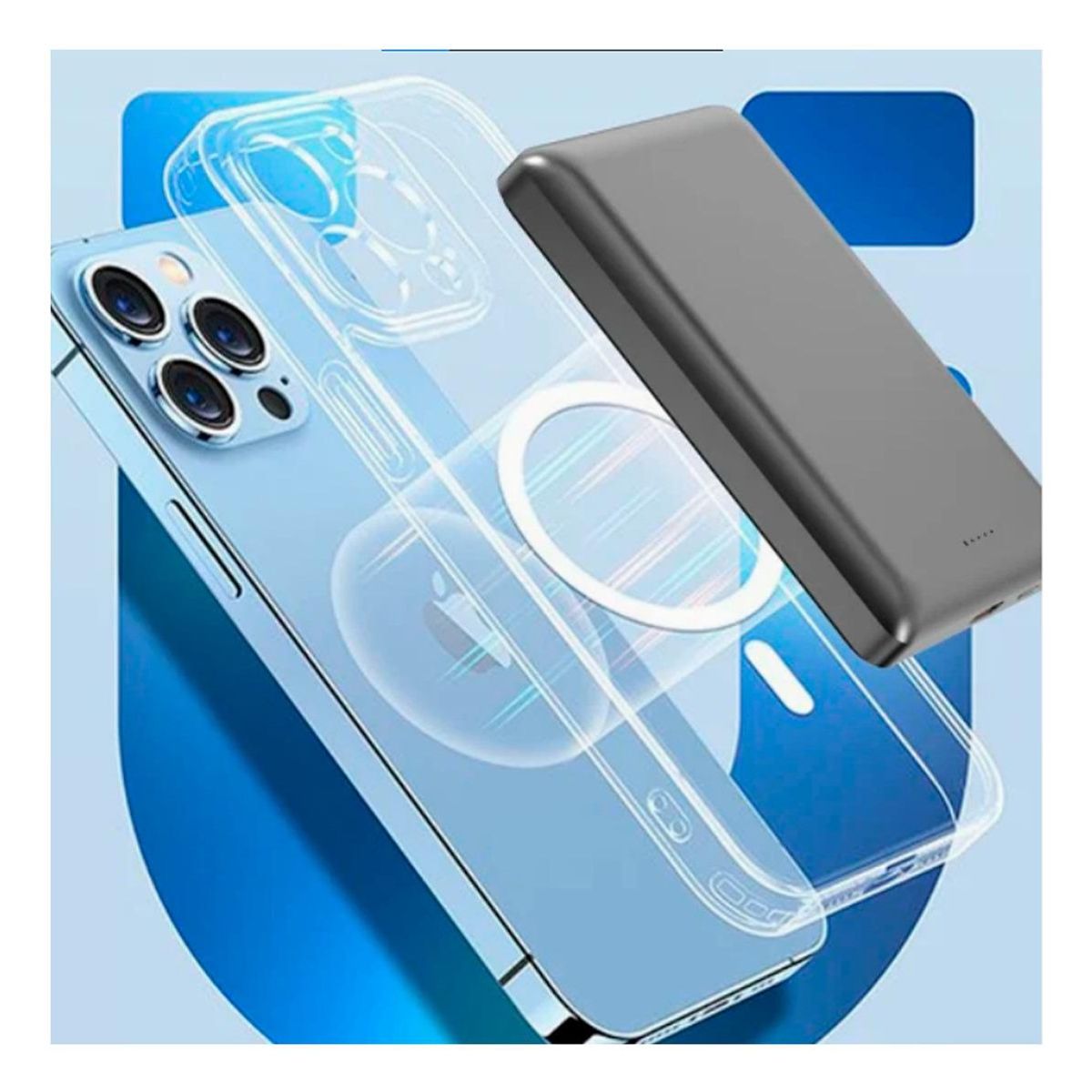 GENERICO - Power Bank Magnético Aspor 10000mAh A382 con Carga Rápida