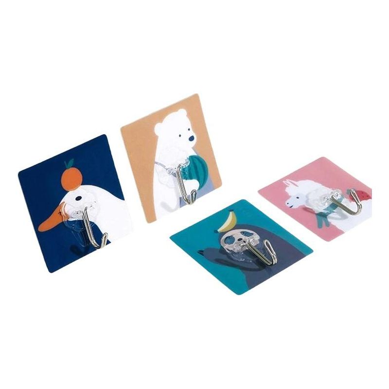 GENERICO - Pack de 10 Ganchos Adhesivos para Pared Diseño Moderno