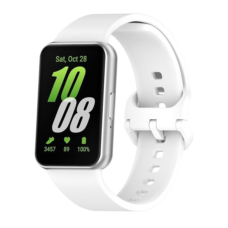 GENERICO - Correa Silicona Para Samsung Fit 3 Blanco