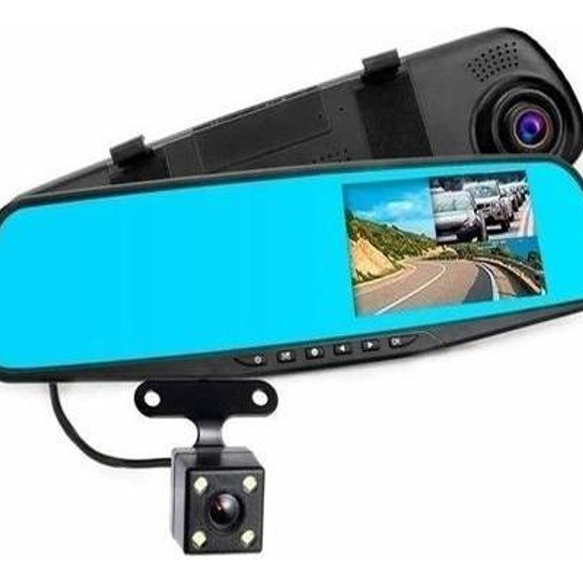 GENERICO - Espejo Retrovisor con Cámara HD Frontal y de Retroceso