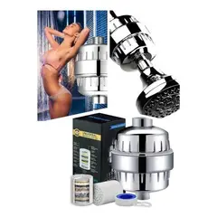 GENERICO - Filtro Purificador de Agua para Ducha con 2 Repuestos
