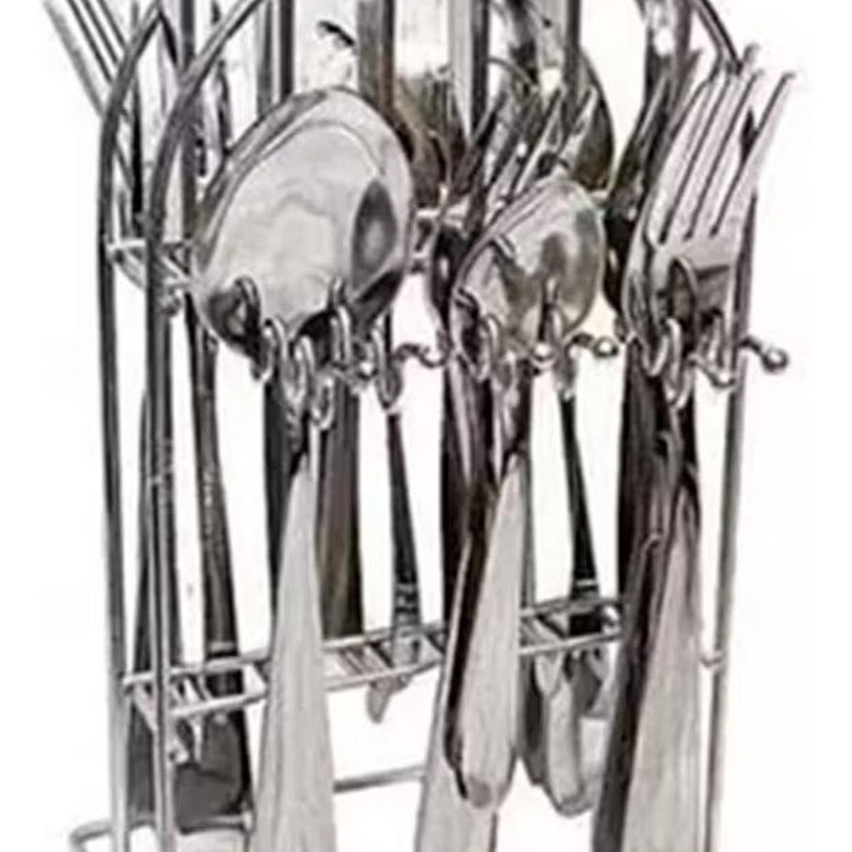 GENERICO - Set de Cubiertos de Acero Inoxidable 24 Piezas con Soporte