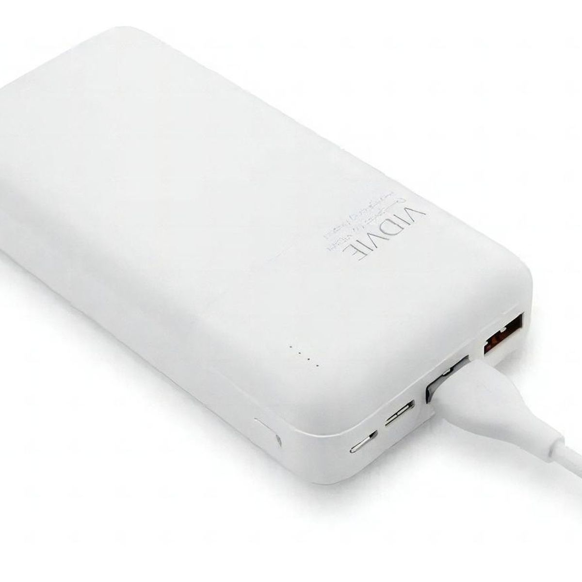GENERICO - Power Bank 20000 mAh Blanco con Cable USB Incluido