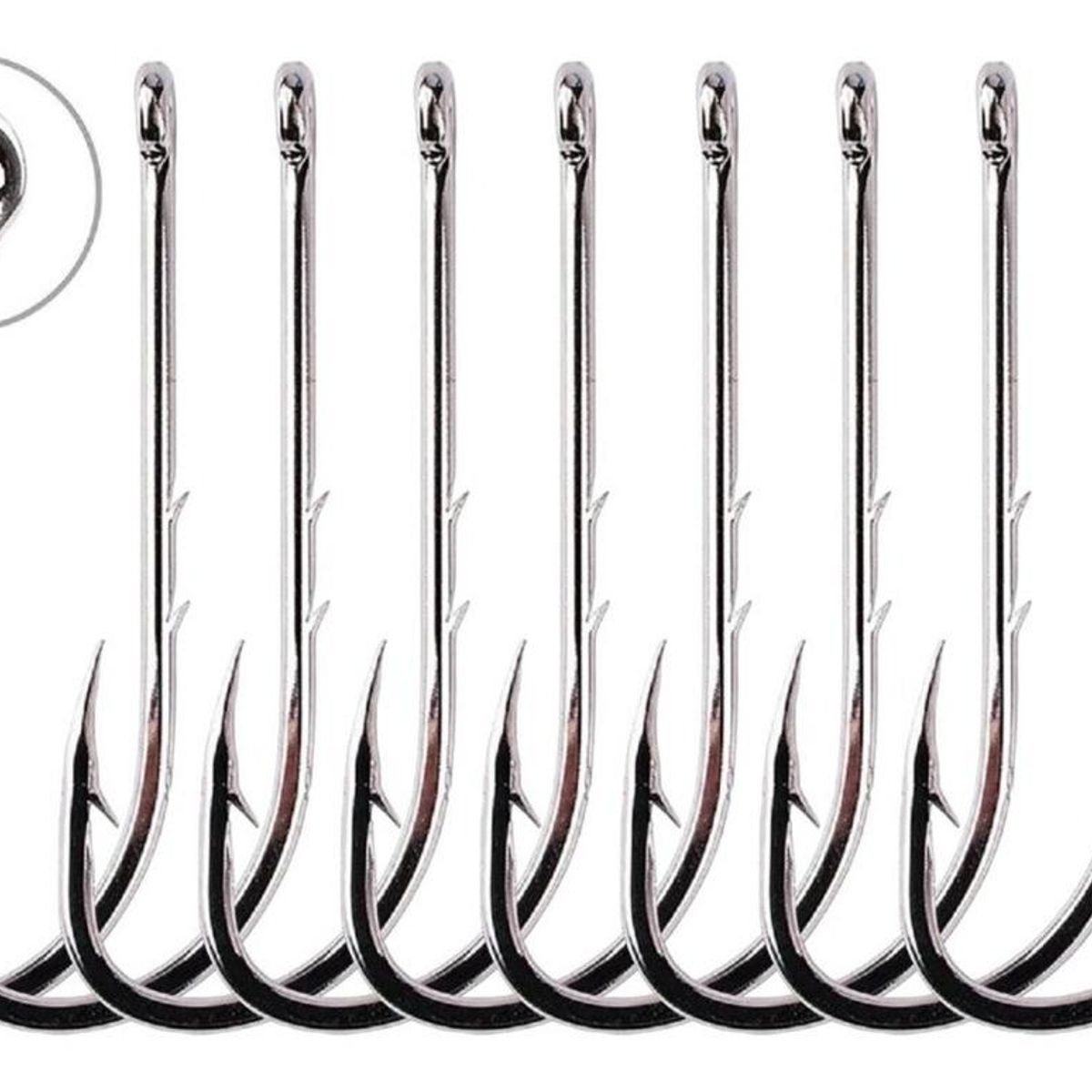 GENERICO - Kit de 9 Anzuelos de Pesca de Acero Inoxidable