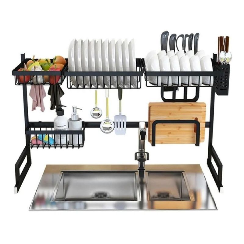 GENERICO - Escurridor de Platos de Acero Inoxidable con Capacidad para 19 Platos