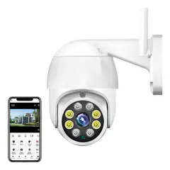 GENERICO - Cámara de Seguridad Wifi Exterior con Visión Nocturna