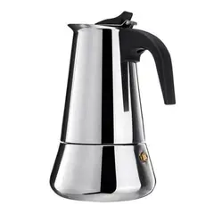 GENERICO - Cafetera Italiana Inoxidable para 4 Tazas Espresso