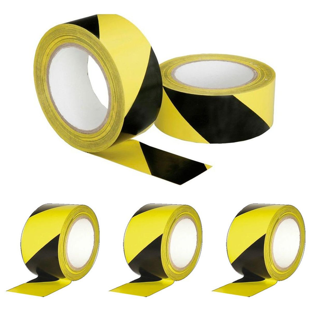 GENERICO - Pack de 3 Cintas Delimitadoras Amarillo-Negro 30mx48mm