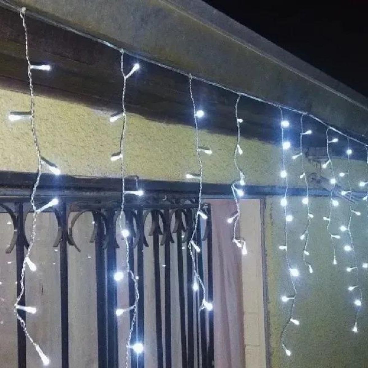 GENERICO - Cascada de Luces LED Solares 200 LED de 6m para Navidad