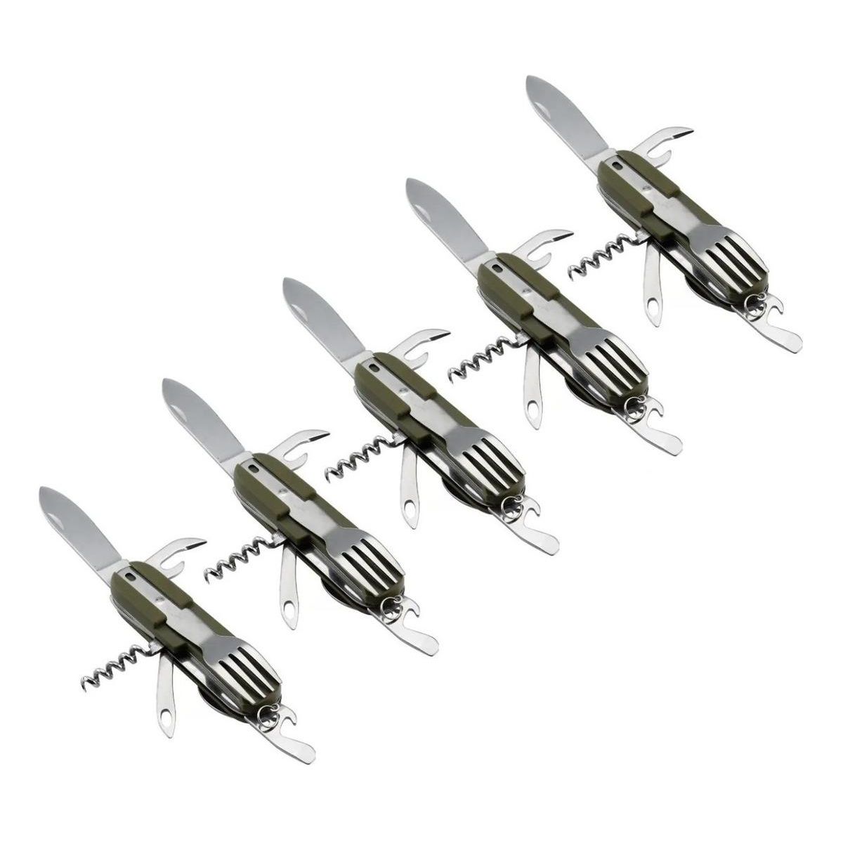 GENERICO - Set de Cubiertos Plegables para Camping y Supervivencia