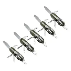 GENERICO - Set de Cubiertos Plegables para Camping y Supervivencia