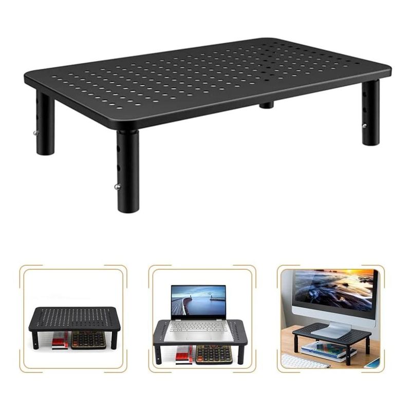 GENERICO - Base Soporte para Monitor con 3 Alturas Ajustables