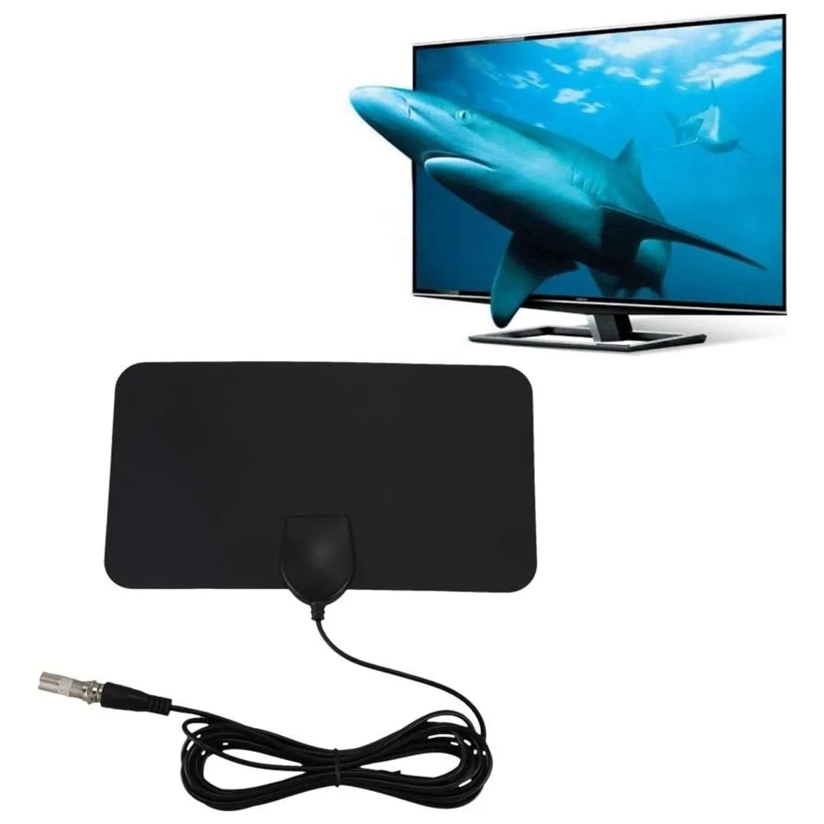 GENERICO - Antena Digital Interior con Amplificador HD para TV