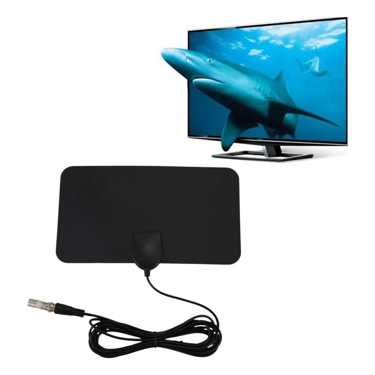 GENERICO - Antena Digital Interior con Amplificador HD para TV